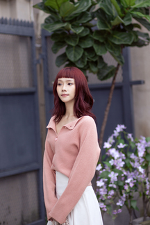 LEILANI BUTTON FRONT CARDIGAN (TANGERINE)