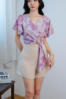 JADE HIGH WAISTED SHORTS (BEIGE)