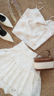 HEIZE COWL NECK TOP (BROWN FLORAL)