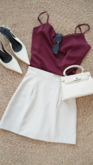 HEIZE COWL NECK TOP (MAROON)