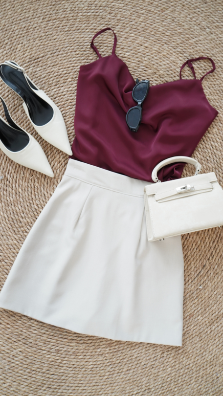 HEIZE COWL NECK TOP (MAROON)