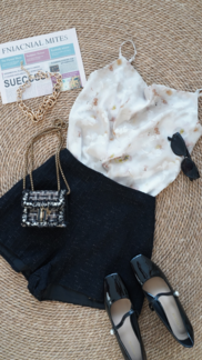 HEIZE COWL NECK TOP (GREEN FLORAL)