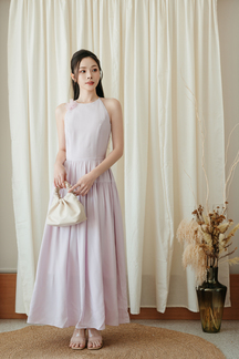 GIGI HALTER NECK MAXI DRESS (LIGHT PURPLE)