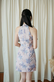 ROSSY HALTER NECK MINI DRESS (PINK FLORAL)