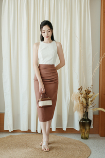 GLADYS ROUND NECK CROP TOP (CREAM FLORAL)