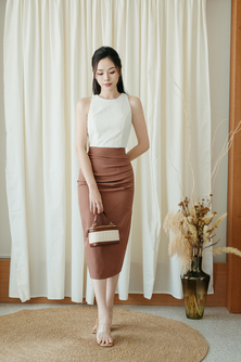 GLADYS ROUND NECK CROP TOP (CREAM FLORAL)