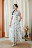 BENNY MAXI CHEONGSAM DRESS (FLORAL)