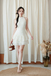 DAFFY CHEONGSAM MINI DRESS (CREAM LACE)