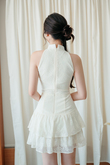DAFFY CHEONGSAM MINI DRESS (CREAM LACE) DAFFY CHEONGSAM MINI DRESS (CREAM LACE)