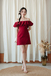 EMELINE OFF SHOULDER MINI DRESS (RED)
