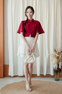 VANYA CHEONGSAM CROP TOP (RED)