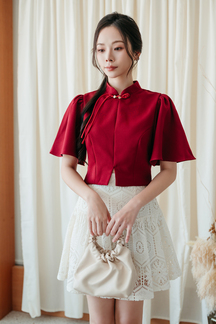 VANYA CHEONGSAM CROP TOP (RED)