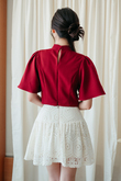 VANYA CHEONGSAM CROP TOP (RED)