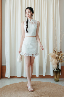 RUYI CHEONGSAM CROP TOP (WHITE)