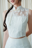 RUYI CHEONGSAM CROP TOP (WHITE) RUYI CHEONGSAM CROP TOP (WHITE)
