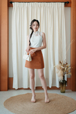 DEANNE HIGH WAIST SKORT (BROWN)