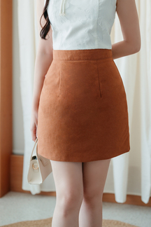 DEANNE HIGH WAIST SKORT (BROWN)