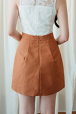 DEANNE HIGH WAIST SKORT (BROWN)