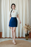 DEANNE HIGH WAIST SKORT (BLUE)