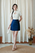 DEANNE HIGH WAIST SKORT (BLUE)