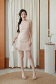HAYZEE HALTER NECK DRESS (LIGHT PINK)