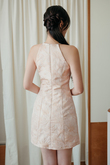 HAYZEE HALTER NECK DRESS (LIGHT PINK)