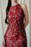 HAYZEE HALTER NECK DRESS (RED)