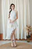 AIRI ASYMMETRICAL CHEONGSAM (WHITE)