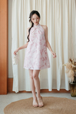 EFFIE CHEONGSAM DRESS (PINK FLORAL)