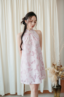 EFFIE CHEONGSAM DRESS (PINK FLORAL)