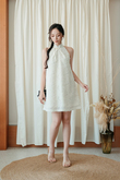EFFIE CHEONGSAM DRESS (CREAM)