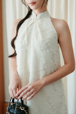 EFFIE CHEONGSAM DRESS (CREAM)