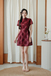 LENNICE CHEONGSAM MINI DRESS (RED FLORAL)