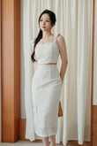 SOREN ZIPPER SIDE SPLIT SKIRT (CREAM) SOREN ZIPPER SIDE SPLIT SKIRT (CREAM)