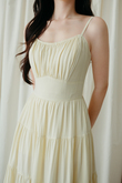 MENDY RUCHED BUST CAMI DRESS (YELLOW)