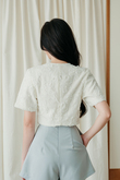 EMMIE ROUND NECK CROP TOP (CREAM FLORAL)