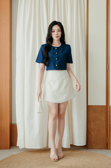 EMMIE ROUND NECK CROP TOP (JEAN BLUE)