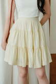 MIMI RUCHED TIERED SKIRT (YELLOW)