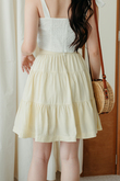 MIMI RUCHED TIERED SKIRT (YELLOW)