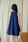 FLOE HALTER NECK MINI DRESS (BLUE)