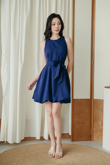 FLOE HALTER NECK MINI DRESS (BLUE)