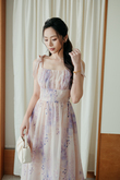 MATTIE SELF-TIE MIDAXI DRESS (FLORAL)