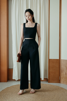 KYNDALL STRAIGHT LEG PANTS (BLACK1)