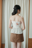 MECCA SELF TIE CAMI TOP (FLORAL)