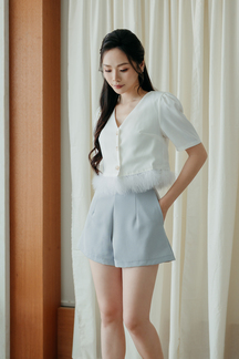 AVIN HIGH WAISTED SHORTS (LIGHT BLUE)