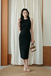 JESSY SLIT BACK BODYCON DRESS (BLACK1)