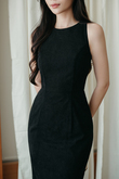 JESSY SLIT BACK BODYCON DRESS (BLACK1)