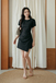 BAYLOR ASYMMETRICAL MINI DRESS (BLACK)
