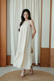IDALIA HALTER NECK TIERED DRESS (CREAM) IDALIA HALTER NECK TIERED DRESS (CREAM)