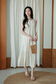 IDALIA HALTER NECK TIERED DRESS (CREAM) IDALIA HALTER NECK TIERED DRESS (CREAM)